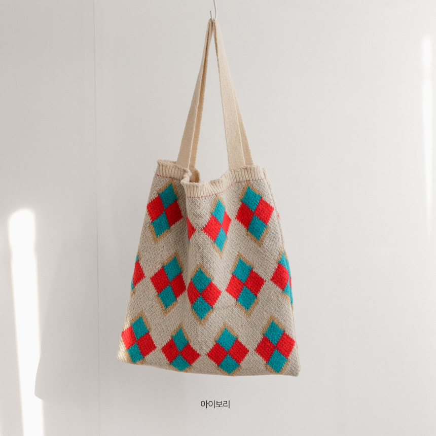 Square Knitted Tote Bag-Holiholic