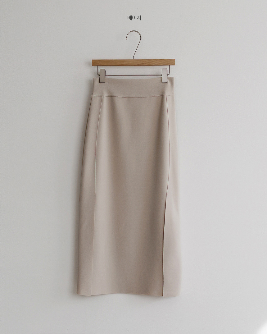 Side Split Skirt with Elastic Waist-Holiholic