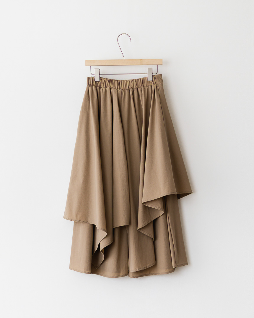 Unbalanced Flare Skirt Pants-Holiholic