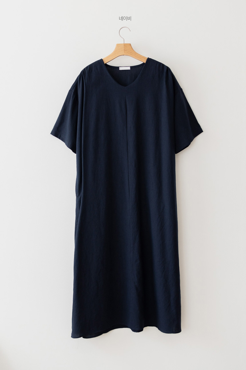 Over-fit Linen Maxi Dress-Holiholic